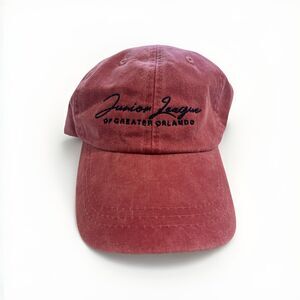 Adams Red Baseball Cap Adjustable Breathable Classic Junior League Orlando